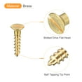 thumbnail image 4 of Uxcell 10Pack M5 x 25mm Brass Slotted Drive Flat Head Wood Screws Self Tapping Screw, 4 of 6