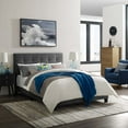 thumbnail image 5 of Amira King Upholstered Velvet Bed in Gray, 5 of 5