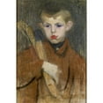 thumbnail image 2 of Helene Schjerfbeck 14x18 Black Ornate Wood Framed Double Matted Museum Art Print Titled - The Woodcutter I (1910 - 1911), 2 of 5