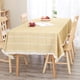 thumbnail image 2 of Deconovo Decorations Tablecloths Oblong Poly-Cotton Blend Tassel Waterproof Fade Resistant Table Cover for Outdoor Picnic, 54x120 Inch, Yellow, 2 of 7