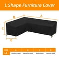 thumbnail image 2 of DYstyle Outdoor Rainproof L Shape Sofa Cover, Patio Yard Corner Sofa Oxford Cloth UV Protection, 2 of 4