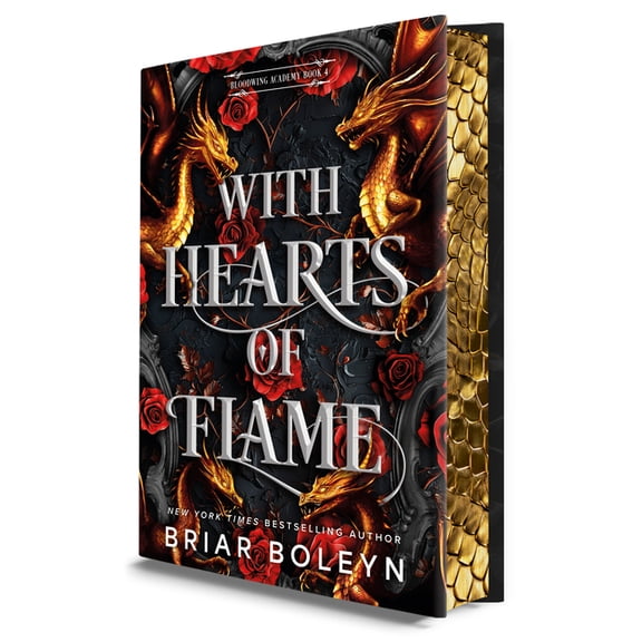 Bloodwing Academy With Hearts of Flame (Deluxe Limited Edition): A Dark Academia Romantasy Novel of Vampires and Dragons Featuring Stencil, Book 4, (Hardcover)