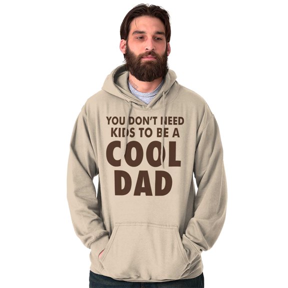 Cat Dog Dad Dont Need Kids to be Cool Hoodie Hooded Sweatshirt Men Brisco Brands S