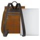thumbnail image 3 of Balery Black And Orange Houndstooth Mochila de Cuero para Mujeres, Gran Capacidad, Bolsa de Viaje Multifuncional, Mochila de Cuero y Bolsa de Hombro para Mujeres, 3 of 4