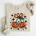 thumbnail image 3 of Coquette Pumpkin Cherry Sweatshirt – Cute Fall Halloween Pullover with Girly Aesthetic, Funny Autumn Graphic for Women and Men, 3 of 7