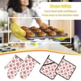 thumbnail image 5 of Daiia Sloth with Donuts1 Pattern Oven Mitts and Pot Holders 4 pcs Set,High Heat Resistant 500 Degree Extra Thicken Long Kitchen Cotton Oven Glove, 5 of 6