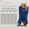 thumbnail image 2 of SHIBEVER Women Fall Tops Long Sleeve Crewneck Comfort Soft Sweater Casual Round Neck Side Split Fashion Royalblue Tunic Tee Size S, 2 of 6