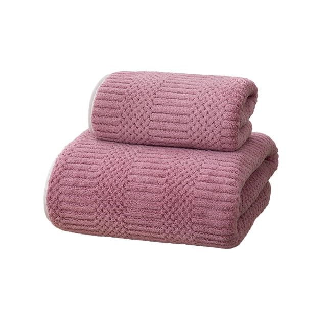 Set de Toallas de Baño Corales Toalla de Lana Y Toalla de Baño Dos Piezas Suave Absorbente Del Hogar, Poliéster Azul 13.78x29.53In, Set de Toallas de Baño
