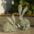 thumbnail image 4 of Yrmaups Easter Bunny Statues, 2 Pack Outdoor Resin Rabbit Ornaments, Garden Statues, Yard Art Decor, Spring Lawn Decor, Weatherproof Bunny Sculpture, 4 of 9