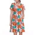 thumbnail image 1 of Balery Hawaiian Style Vestidos sueltos de manga corta para mujer, vestidos de verano 2025, vestidos casuales de corte A con vuelo., 1 of 6