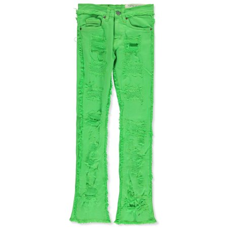 FWRD Boys' Stacked Jeans - lime, 20 (Big Boys)