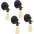 thumbnail image 2 of Set of 4 Black Wall Fixture Lights Lamp Wall Mounted Sconces Rustic Vanity Light, 2 of 7