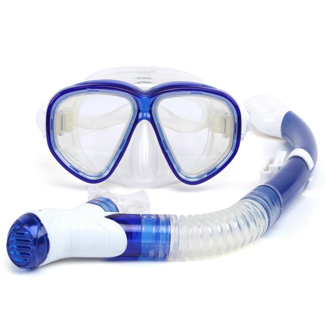 Lunettes de Snorkeling Ensemble de Tuba Antibuée Masque de Plongée en Verre Trempé