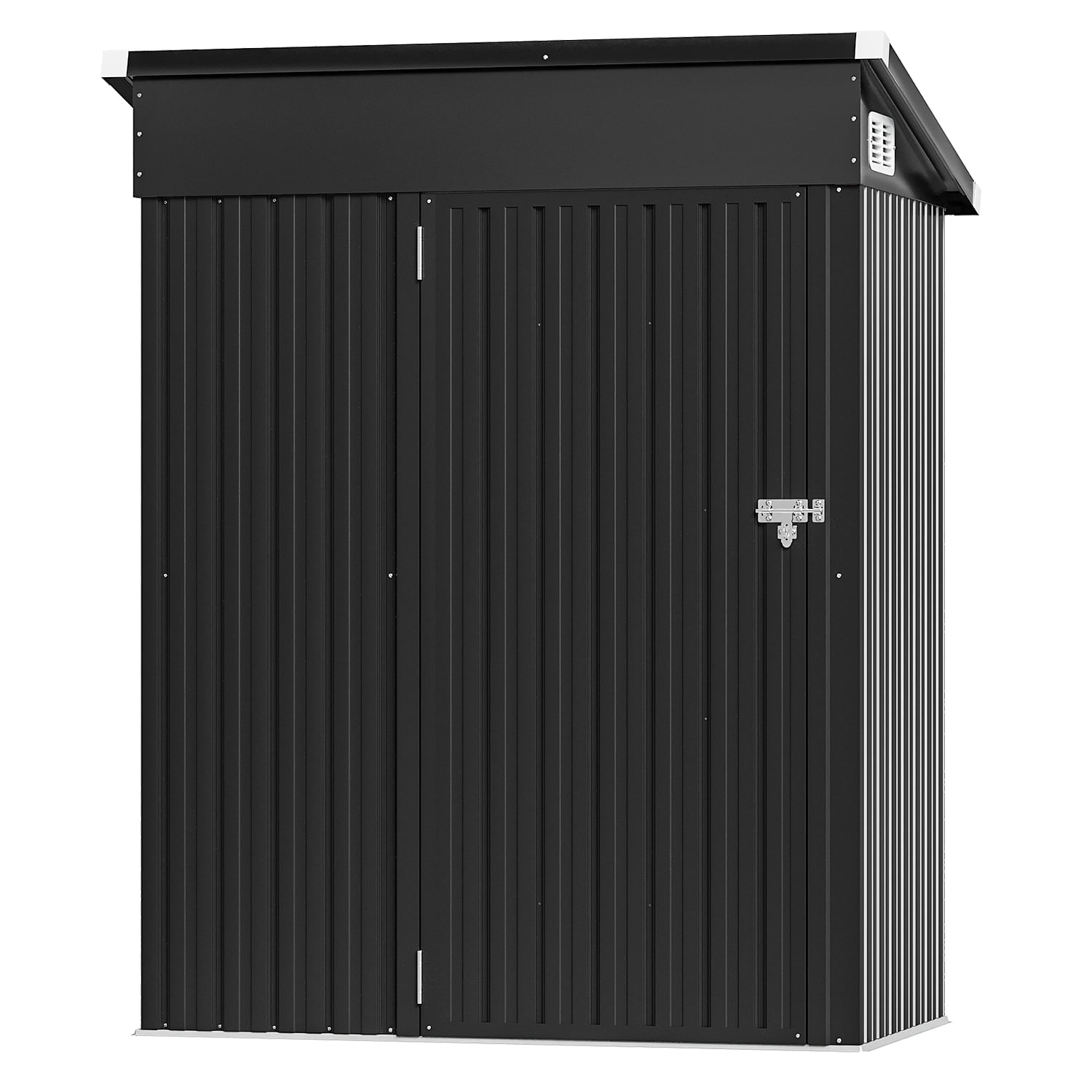 Bapipro 5' x 3' ft Storage Shed, Outdoor Shed with Lockable Door for Garden, Black