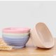 thumbnail image 2 of Juego de 3 cuencos ecológicos de paja de trigo, de fibra biodegradable, estilo japonés, para sopa y ensalada, aptos para niños, no tóxicos (rosa), 2 of 7