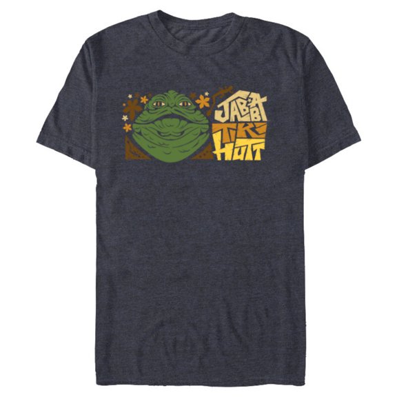 Star Wars Jabba the Hutt Tiki Hut Logo Funny - Short Sleeve Blended T-Shirt for Adults - Customized-Denim Snow Heather