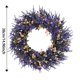 thumbnail image 3 of Corona de lavanda para la puerta principal – Decoración floral artificial morada de 15 pulgadas para puertas primavera-verano con vegetación para el hogar, la pared, la ventana, la boda y la fiesta, 3 of 7