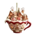 thumbnail image 2 of CoreLiving Christmas House Ornaments Featuring Gingerbread House Ornament in Pastel - Festive Holiday Decoration for Indoor and Outdoor Use on Tree, Mantel, Backpack Seasonal Decor, 2 of 7