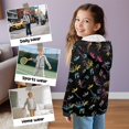 thumbnail image 5 of Uorisanigo Girls Boys Zip Up Hoodie with Pockets Warm Dinosaur Skeleton Shirt Fall Outwear for Kids Velvet Lined Casual Long Sleeve Hooded Sweatshirt School Party Clothing, 5 of 7