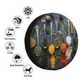 thumbnail image 5 of Bingfone Various Herbs And Spices In Spoons Spare Tire Cover Weatherproof Universal Wheel Protectors For Rv Camper Travel Trailer Suv Truck 14 Inch, 5 of 9