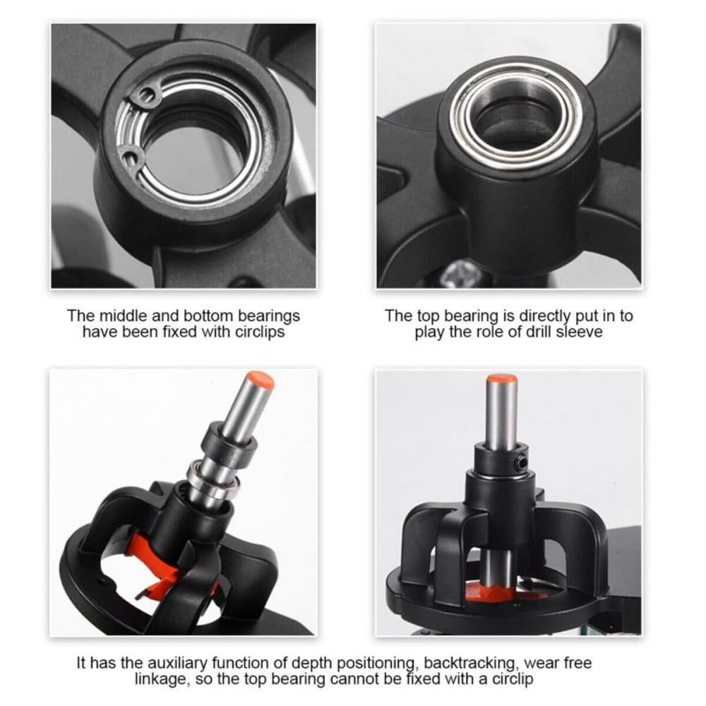 Positioning Hinge Hole Punch, Concealed Hinge Jig With Punch Locator Set