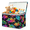 Color 2, variant on Jiaoprinted Pet Cat Paw Prints Large Toy Storage Box with Lid and Divider, Colorful Paw Prints Foldable Toy Storage Organizer, Stackable Storage Container Home Organization, 85L