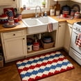 thumbnail image 3 of Clearance! Patriotic Checkered Doormat Red White Blue Geometric Entry Rug 4th Of July Independence Day Non Slip Floor Mat for Front Door Porch Mudroom Patio Summer Party Welcome Mat Cookout Decor, 3 of 6