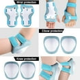 thumbnail image 6 of Somnr 3-in-1 Kids Knee/Elbow/Wrist Guards (3-8Y) for Skate/Bike/Scooter/Rollerblading-Lightblue, 6 of 8