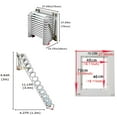 thumbnail image 2 of INTBUYING Wall-Mounted Attic Folding Ladders with Armrests Al-mg Alloy White, 2 of 10