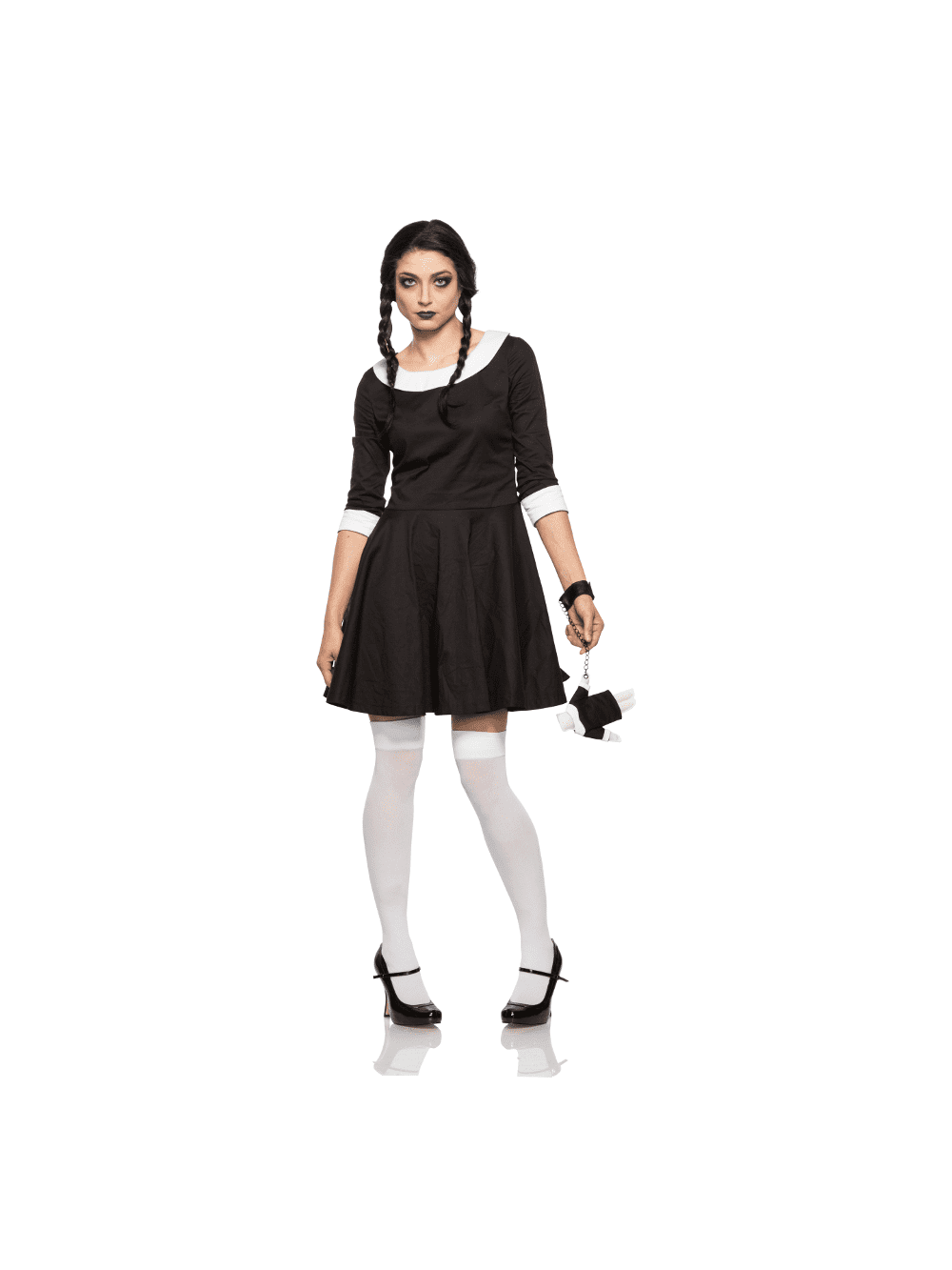 Girls Gothic Girl Wednesday Addams Costume