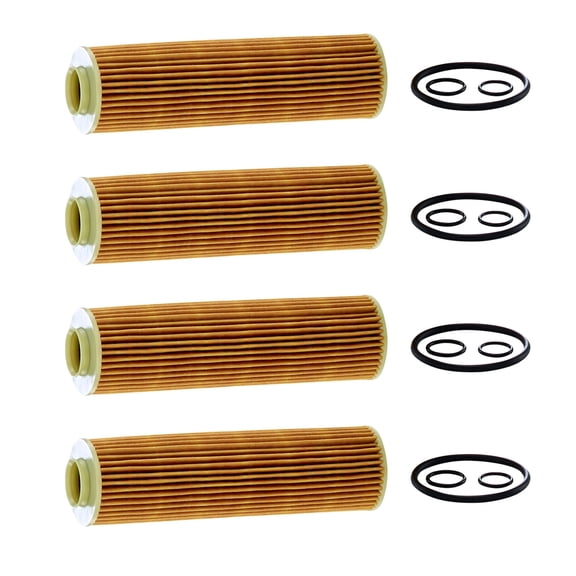 4Pack Fits For Mercedes-Benz C250 SLK250 1.8L Engine Oil Filter Kit A2711800509