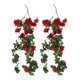 thumbnail image 2 of 2 piezas de enredadera artificial de rosas falsas, decoración colgante con hojas verdes y colgante de rosa para jardín y boda., 2 of 6