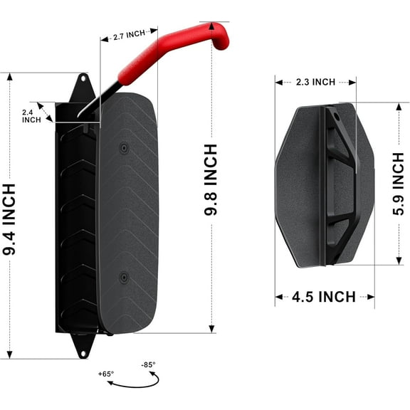 Wall Mount Bike Rack, Swivel Storage for Garage, Space-Saving Vertical Bike Holder 4 Pack