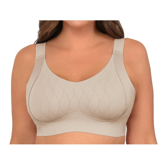 Qylux Plus Size Wireless Bras for Women Full Coverage Soft Wirefree Bras Comfort Everyday Bras