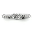thumbnail image 4 of 10k White Gold 3 Stone Solitaire Lab Grown Diamond Teardrop Engagement Ring 3/4 Ct., 4 of 8