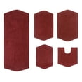 thumbnail image 3 of Home Weavers Waterford Collection 100% Cotton Non-Slip Bathroom Rug Set Machine Washable Bathroom Rug, Bath Rug, U Shaped Contour, Runner, Bathroom Rug, Red Color 5 Piece Bath rug set, 3 of 8