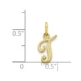 thumbnail image 3 of Diamond2Deal 10K Yellow Gold Solid Letter T Initial Charm Pendant for Women, 3 of 5