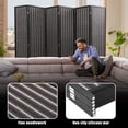 thumbnail image 6 of NiamVelo 6 Panel Room Divider Folding Privacy Screen Wood Portable Wall Divider for Home Ofiice, Black, 6 of 8