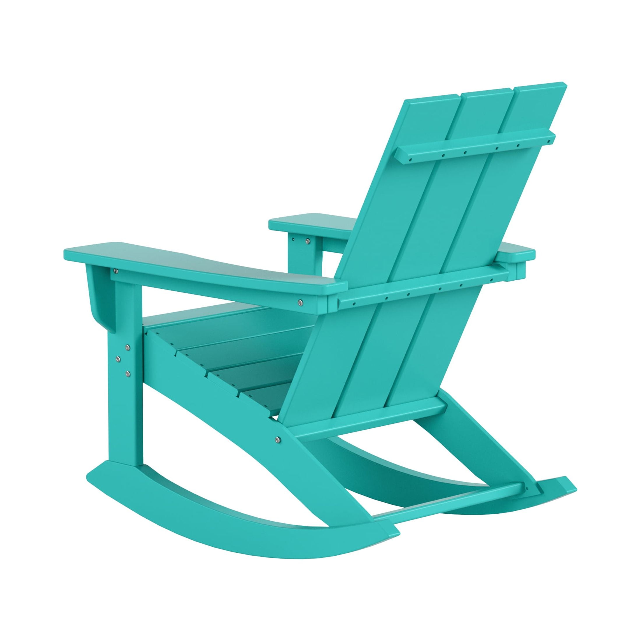 GARDEN Modern Plastic Outdoor Rocking Chair for Patio Porch, Turquoise