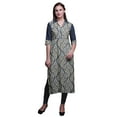 thumbnail image 1 of Bimba Rayon Panel Kurta Printed Women StraightÂ&nbsp;KurtiÂ&nbsp;Indian Summer Clothing, 1 of 6