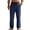 Navy,#009, variant on Men's Linen Pants Lightweight Drawstring Elastic Waist Pockets Loose Fit Straight Legs Summer Beach Yoga,M