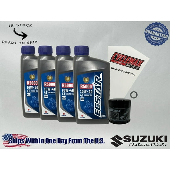 Cyclemax Standard 10W-40 Oil Change Kit fits 2023-2026 Suzuki GSX-8R