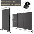 thumbnail image 3 of Costway Biombo Separador de 3 Paneles con Ruedas Pantallas de Privacidad de Habitaciones Alto 180cm Divisores para Hogar Oficina Domitorio, 3 of 10