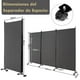 thumbnail image 3 of Costway Biombo Separador de 3 Paneles con Ruedas Pantallas de Privacidad de Habitaciones Alto 180cm Divisores para Hogar Oficina Domitorio, 3 of 10