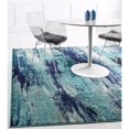 thumbnail image 1 of Unique Loom 3128072 8 x 8 ft. Lilly Jardin Square Rug, Blue, 1 of 2