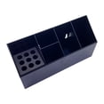 thumbnail image 1 of Vogacara Caja de almacenamiento de tijeras, suministros de belleza, contenedor de tijeras de múltiples compartimentos, abrazaderas, soporte Cuidado del cabello Negro, 1 of 6