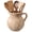 Antique Beige-Classic, variant on Rustic Kitchen Utensil Holder With Handle 7.48" H Ceramic Vintage Crock For Countertop  Farmhouse Decoration Pot Spatulas Spoons Tongs(classic Antique Beige)