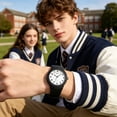 thumbnail image 6 of MMJ Analog Quartz Watch Silent Non Ticking Waterproof for Exam Students Casual 1.65x1.89x0.50in, 6 of 9