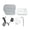 White, variant on NFTIGB Cat Water Fountain Automatic Quiet USB Powered Transparent Pet Water Dispenser with Elbow Tube 1.5L / 50.72 oz White Lid