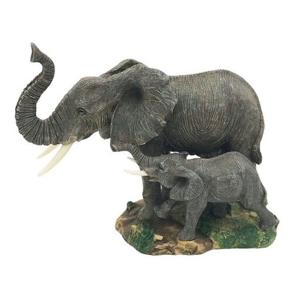 Elephant Mama And Calf Figurine